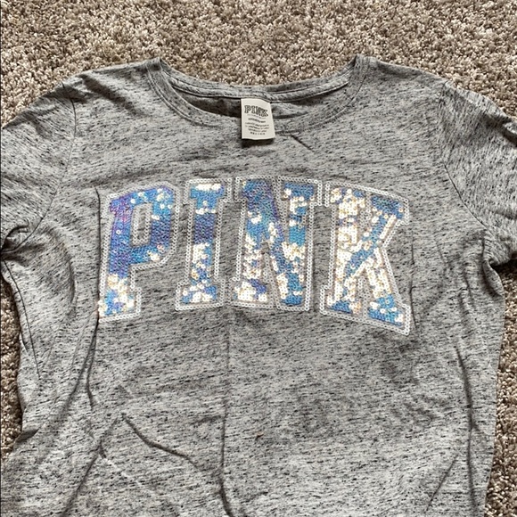 PINK Victoria's Secret Tops - PINK Sequin T-Shirt